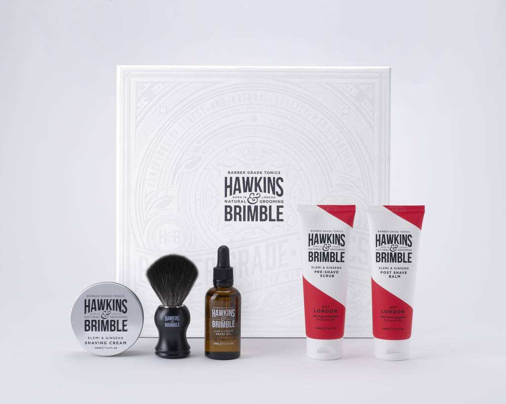 male grooming gift set limited luxury edition by hawkins & brimble