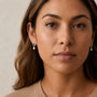 Sterling Silver Freshwater Pearl Circle Stud Earrings, thumbnail 3 of 10