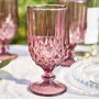 Diamond Embossed Amethyst Wine Glass, thumbnail 1 of 4