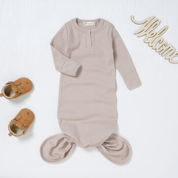Organic Baby Gown Unisex Colours, 3 of 6