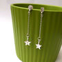 Personalised Moon And Initial Star Mismatched Earrings, thumbnail 8 of 9