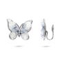 Blue Crystal Butterfly Clip On Earrings, thumbnail 2 of 2