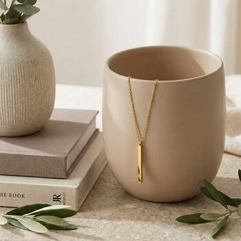 Vertical Gold Bar Necklace, 3 of 8