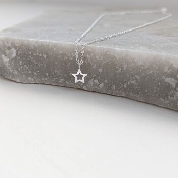 Sterling Silver Star Necklace, 4 of 11