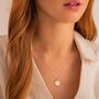 Esme Sterling Silver Initial Birth Flower Necklace, thumbnail 4 of 12