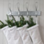 Chalk Board Personalised Stocking Holder Mantle Clip, thumbnail 3 of 5