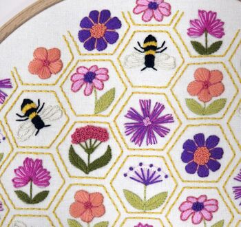 Flower Hive Hand Embroidery Kit, 5 of 12