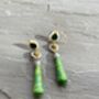 Heba Green Snd Gold Earrings, thumbnail 2 of 3