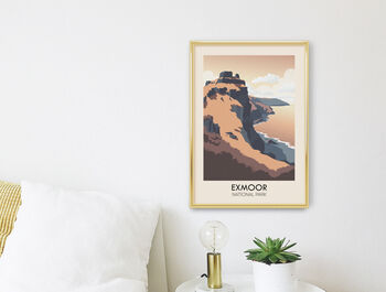 Exmoor National Park Travel Poster Art Print, 3 of 8