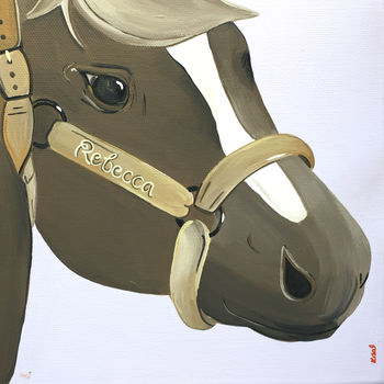 Personalised Pony Canvas, Hand Painted, 7 of 12