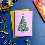 Christmas Tree Gold Foiled Greeting Card, thumbnail 2 of 6