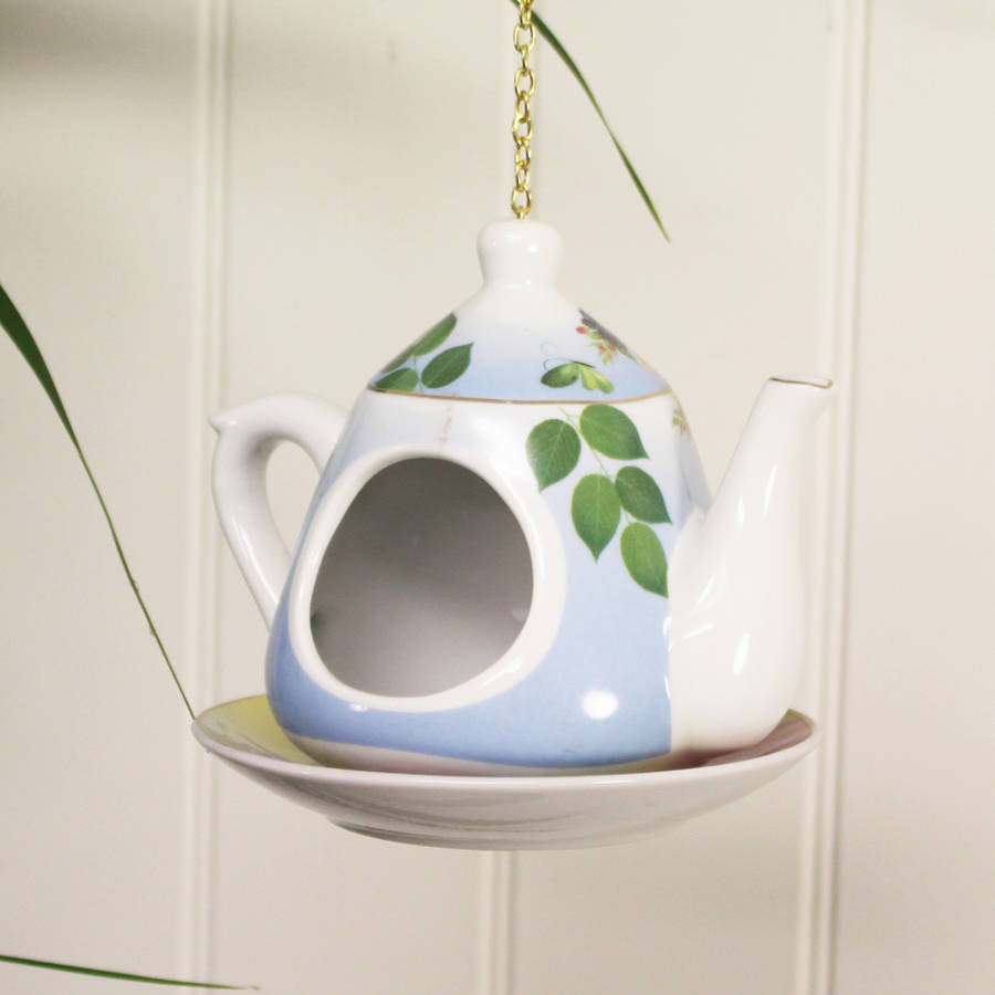 Chintz Floral Teapot Bird Feeder By Garden Selections