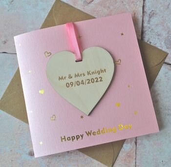 Personalised Wedding Foiled Decoration Card, 3 of 3