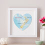 Personalised Location New Zealand Map Heart Print, thumbnail 2 of 4