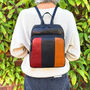 Multi Coloured Genuine Leather Backpack, thumbnail 1 of 5