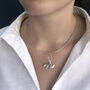 Silver Flower And Bud Pendant, thumbnail 2 of 4