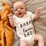 Baby Loves, Personalised Baby Grow, thumbnail 2 of 3