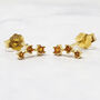 Citrine November Birthstone Climber Stud Earrings, thumbnail 1 of 5