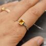 Silver Citrine Ring: November Birthstone Jewelry, thumbnail 7 of 9