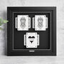 Personalised Lesbian Couples Gift Royal Lioness Playing Cards Frame, thumbnail 3 of 9