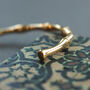 Gold Bamboo Cuff Bangle Nature Inspired Jewellery, thumbnail 4 of 6