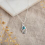 Sterling Silver Hamsa Necklace, thumbnail 1 of 4