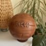 Leather 12 Panel Vintage Style Football And Stand, thumbnail 2 of 4