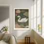 Japanese Swan Wildlife Art Print, thumbnail 4 of 4
