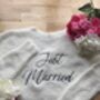 Embroidered Just Married Design Wedding Cardigan, thumbnail 1 of 4