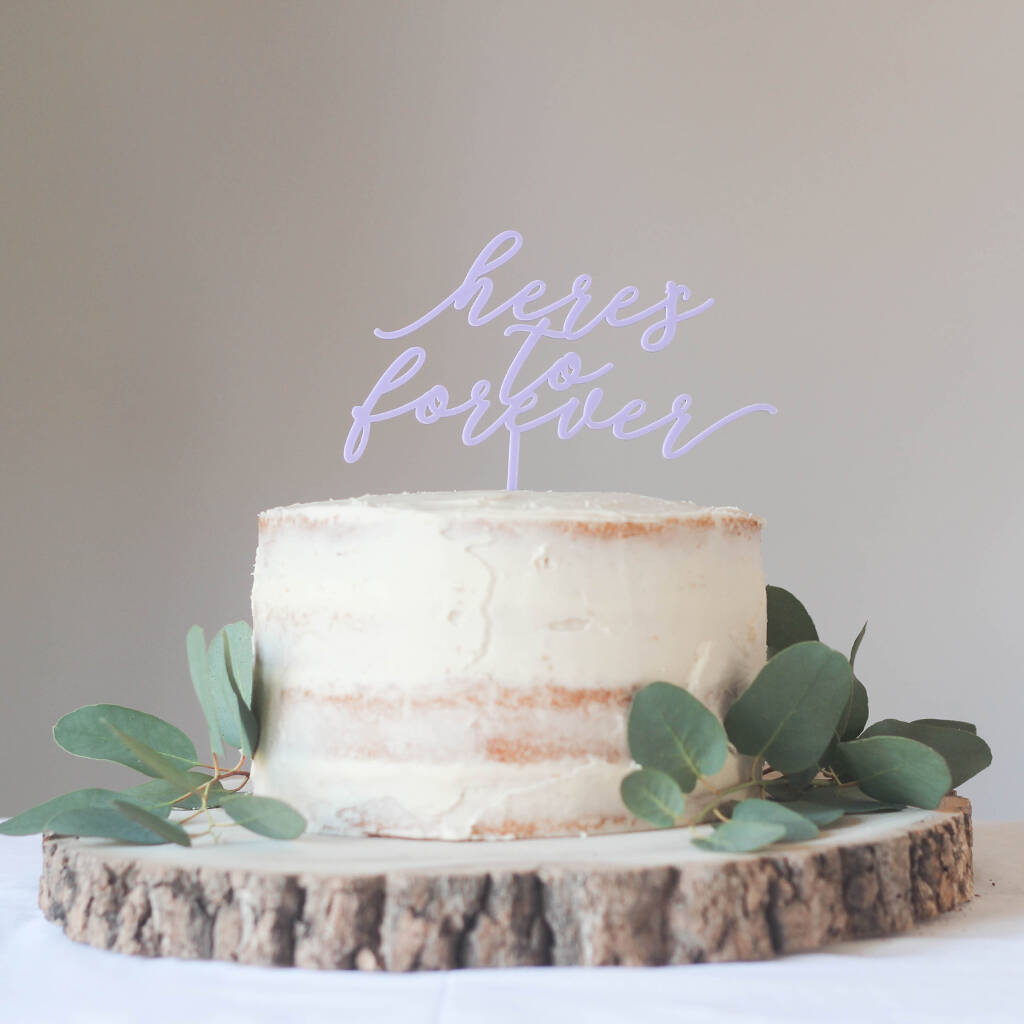 Here's To Forever Wedding Cake Topper, 1 of 5