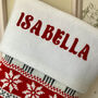 Personalised Nordic Knitted Christmas Stocking, thumbnail 2 of 5