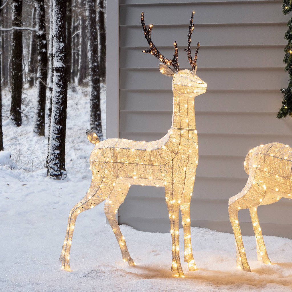 Light Up Glitter Christmas Stag By Lights4fun | notonthehighstreet.com