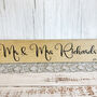 Wooden Wedding Sign Mr And Mrs Keepsake Decoration, thumbnail 12 of 12
