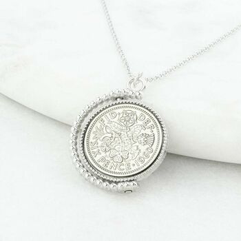 Dates 1928 To 1967 Sixpence Spinner Necklace, 5 of 12