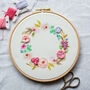 Pastel Wreath Embroidery Hoop Kit, thumbnail 3 of 7