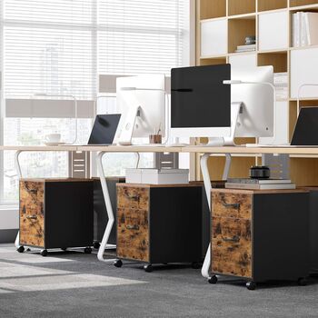 Industrial Office Filing Cabinet With Wheels, 5 of 9