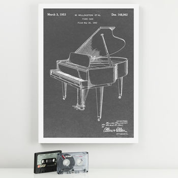 Anatomy Of A Piano Patent Print, 4 of 6