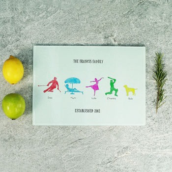 Personalised Adventure Family Chopping Board, 3 of 10