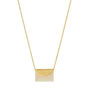 Gold Plated White Envelope Necklace, thumbnail 2 of 3
