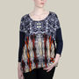 Red Nugget Printed Oversized Jersey Top, thumbnail 1 of 3