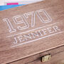 Personalised Wooden 40th Year Memory Box 1970s Design, thumbnail 5 of 5
