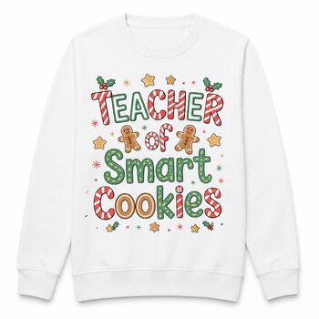 Teacher Of Smart Cookies Christmas Jumper, 6 of 6