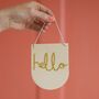 ‘Hello’ Mini Wooden Banner Embroidery Kit, thumbnail 6 of 8