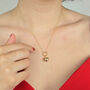 Gold Plated Puffed Heart Pendant Love Charm Necklace, thumbnail 4 of 5