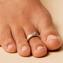 Rajput Turquoise Adjustable Midi Or Toe Ring, thumbnail 1 of 8