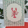 Festive Lobster And Holly Card, thumbnail 5 of 5