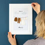 Personalised Wedding Anniversary Illustrated Fine Art Print, thumbnail 1 of 5