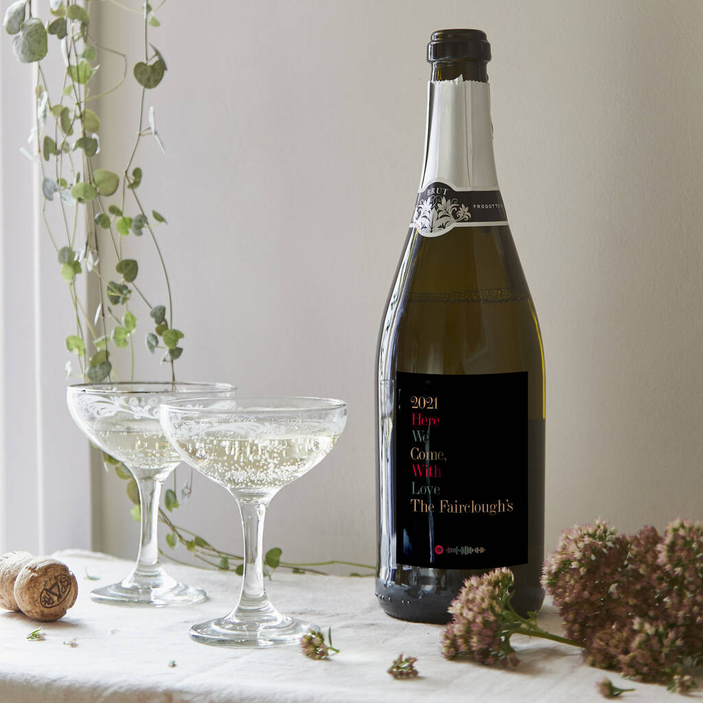 Personalised Champagne With Spotify Playlist