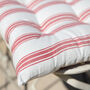Millstone Red Striped Garden Seat Pads, thumbnail 5 of 6