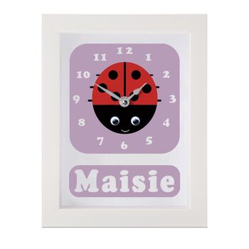 Personalised Children's Ladybird Clock, 10 of 10